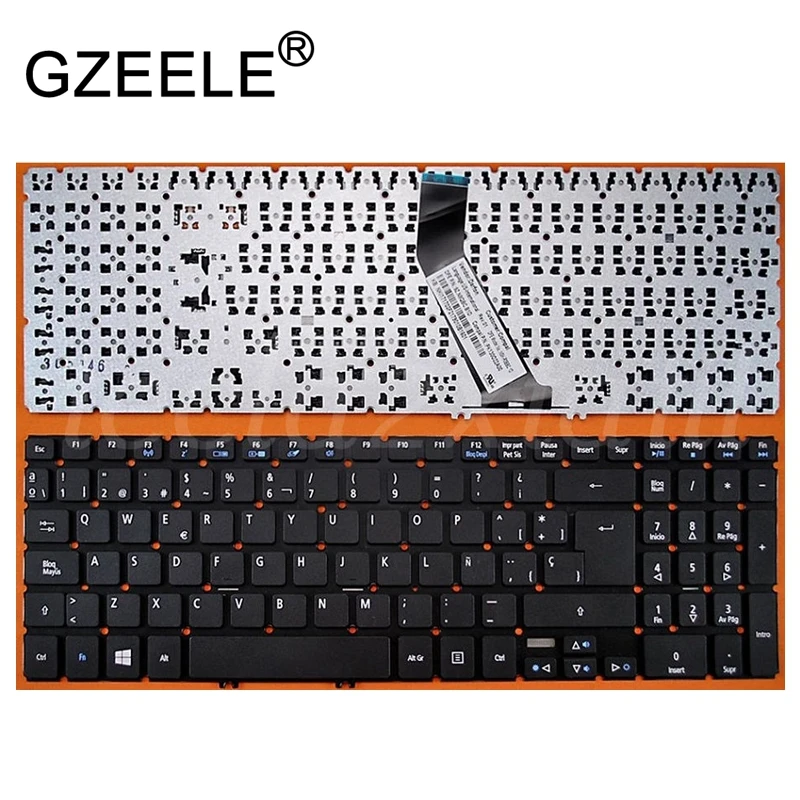 GZEELE Новая Испания SP Клавиатура для acer aspire MP-11F56E0-4424W MP-11F56E0-4424 TEC9 60. M2FN1.021 черный ноутбук