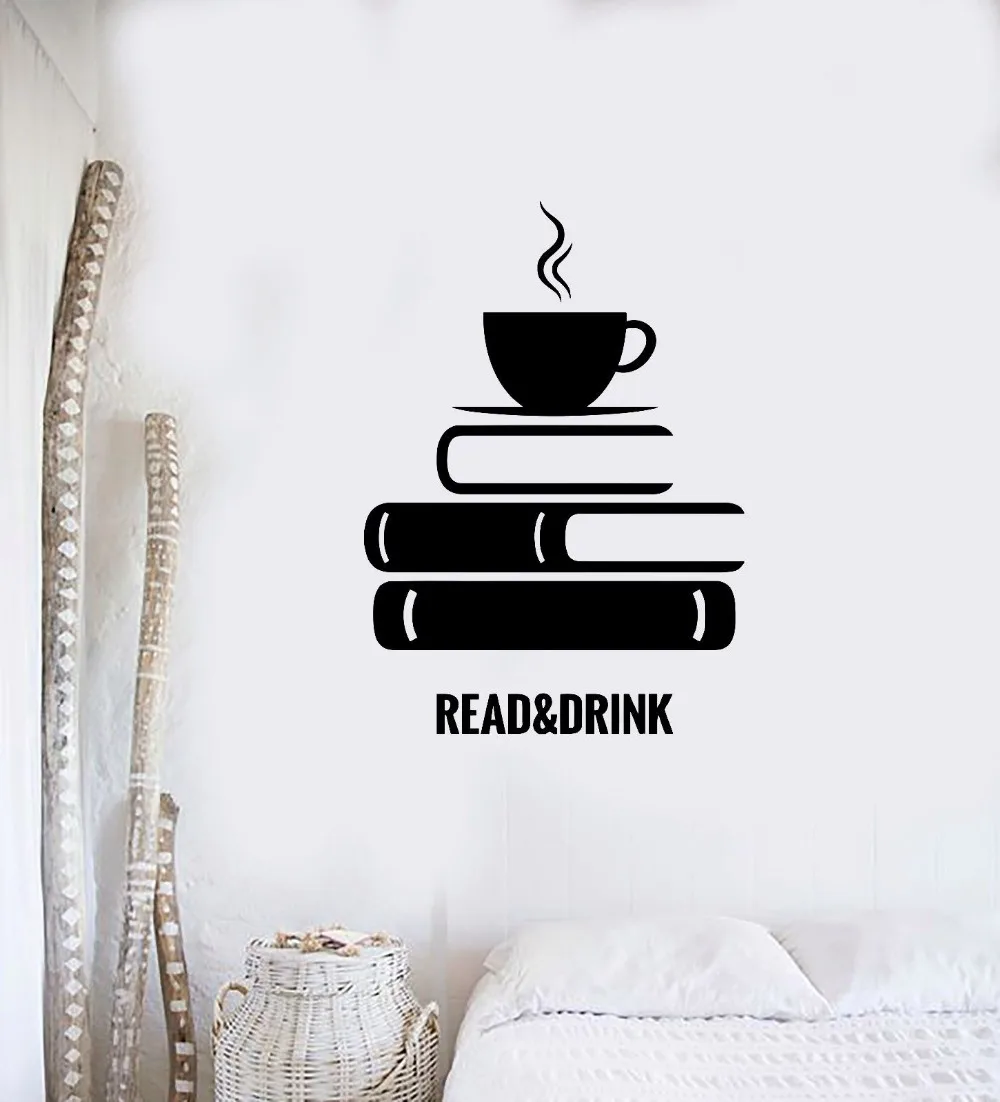 Бесплатная доставка виниловые наклейки для чтения и дренажа книги книжный