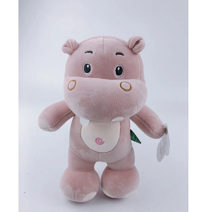 Высокое качество Мягкие животные и плюшевые Бегемот носорог слон кукла играть музыка слон образовательные антистрессовые игрушки для детей - Цвет: Hippo