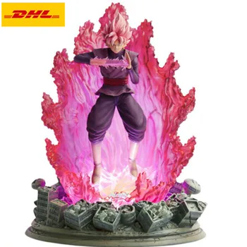 

18" Dragon Ball Statue Goku Black Bust Inner Rage Full-Length Portrait With LED Light GK Action Figure Collectible Model B787