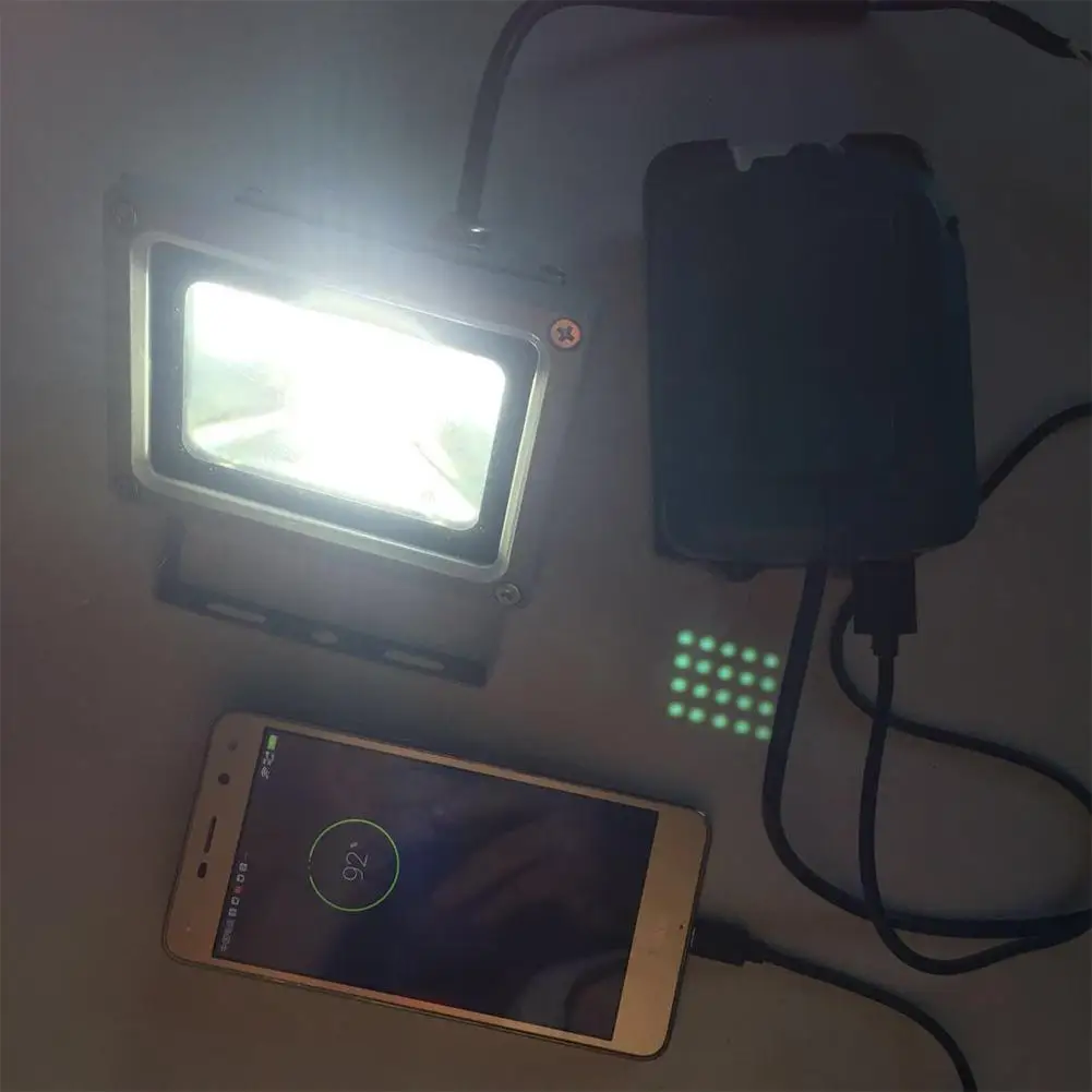 HiMISS USB зарядное устройство адаптер конвертер+ 10 Вт Светодиодный светильник для MAKITA 18 в инструменты ADP05 14,4 В литиевая батарея светильник