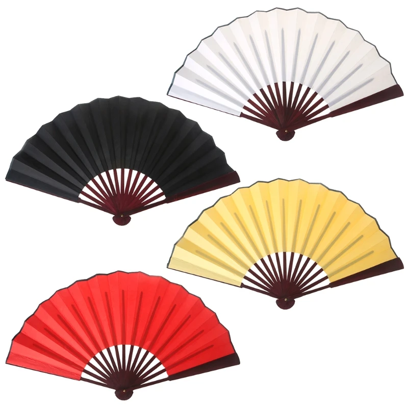 

DIY Colourful Handmade Blank Folding Fan Chinene Hand Fans Wedding Party Gift