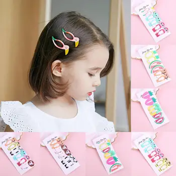 

Baby Hairclip 2019 Fashion Kids Infant Girls Cartoon Fruit Hairclip Animal Hairpin Barrettes Headwear Set