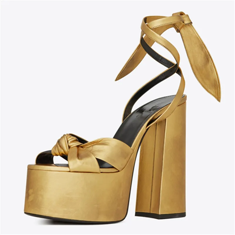 FEDONAS/Новые модные брендовые дизайнерские женские босоножки на очень высоком каблуке и платформе с круглым носком; винтажные вечерние туфли на шнуровке для ночного клуба - Цвет: 1