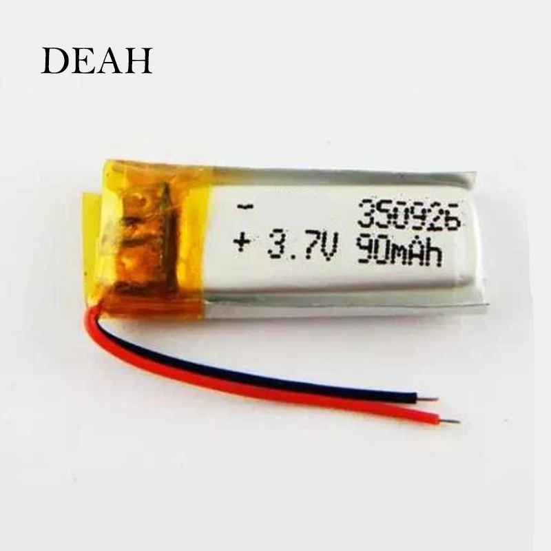 

3.7V 90mAh 350926 Lithium Polymer Li-Po li ion Rechargeable Battery For MP3 MP4 MP5 GPS DVD tablet Bluetooth camera Lipo cell