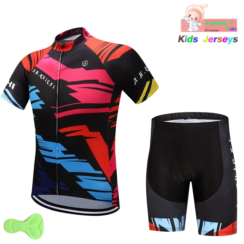 

Boys Cycling Clothing Set Kids Cycling Jersey Summer Cycling Skinsuit Mtb Bike Shorts Set Reflective Child Maillot Ciclismo Kit