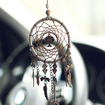 

Car Pendant Retro Dreamcatcher Hanging Ornament Home Decoration Charms Automotive Interior Rear View Mirror Suspension Trim Gift