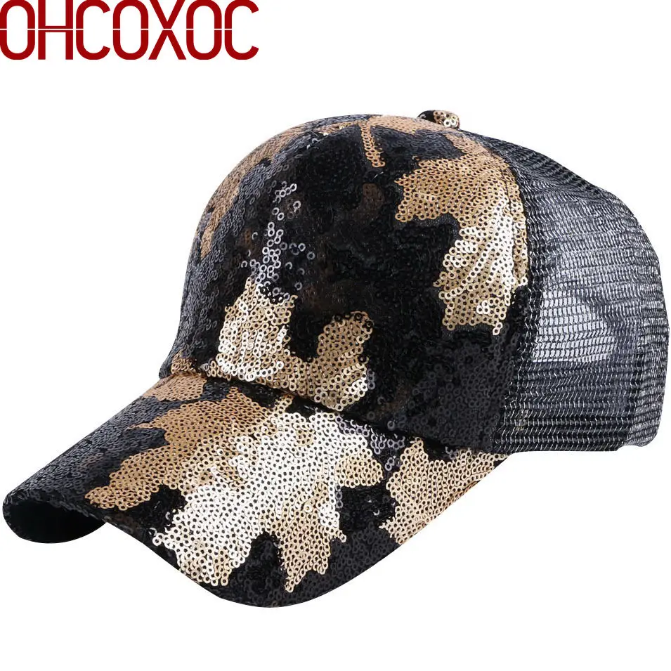 

new female women luxury summer baseball cap casual hat handmade sequin floral pattern design mesh cool sunshade caps casquette