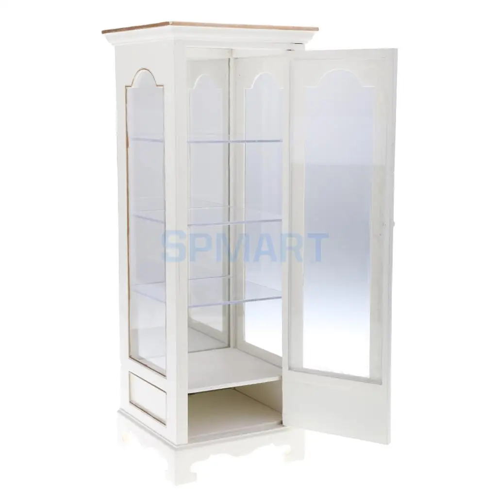 

MagiDeal 1:6 Scale Dollhouse Miniature Furniture Wooden Display Cabinet Transparent Showcase For BJD Dolls Accessories