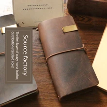 Качество Винтаж Пояса из натуральной кожи Тетрадь Бумага Роскошные внутренняя 80 г Кожаный Блокнот Дневник Журналы повестки дня Планировщик канцелярские