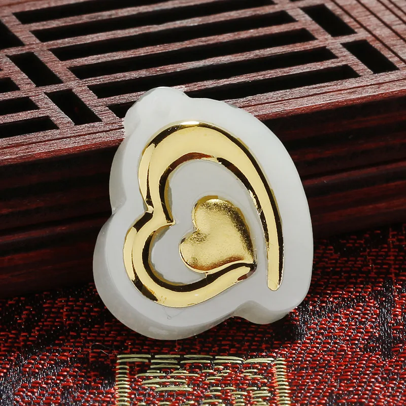 

Choker Necklace And Women Lovers Pendant Inset Jades Heart-shaped Couple Birthday Gift Quantity Is With Preferential Treatment