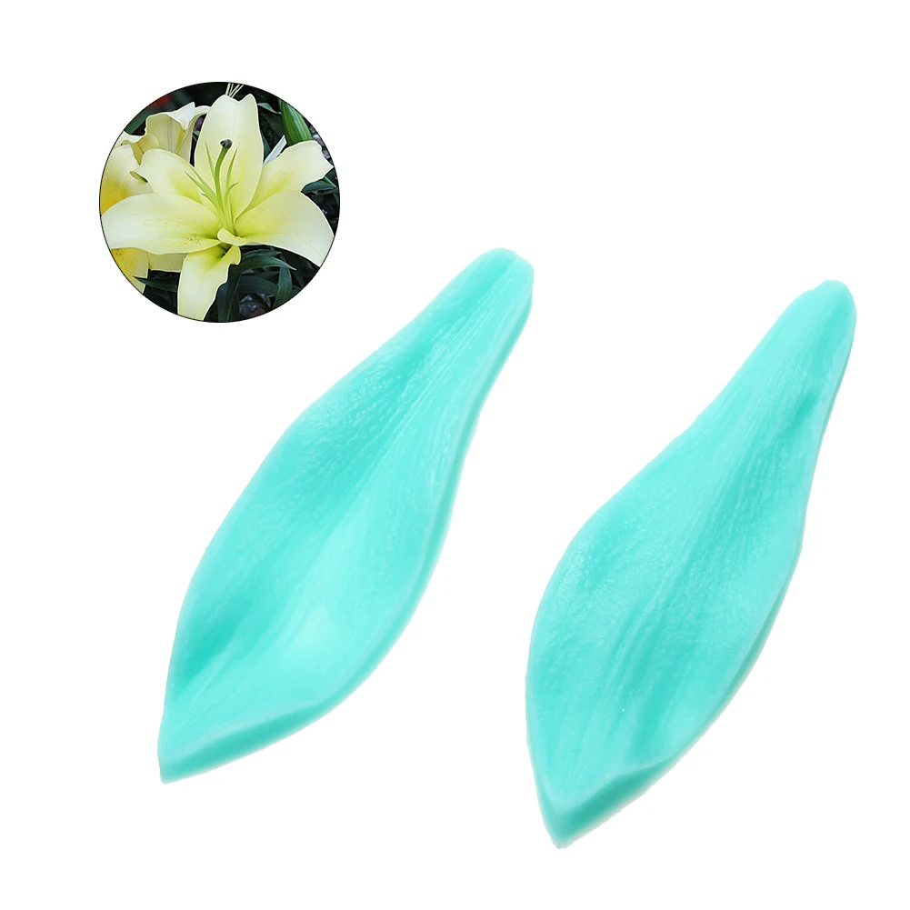 

Lily Leaf Shaped Embossed Silicone Mold Relief Fondant Cake Decoration Tools Chocolate Candy Fondant Molds Kitchen Accessories