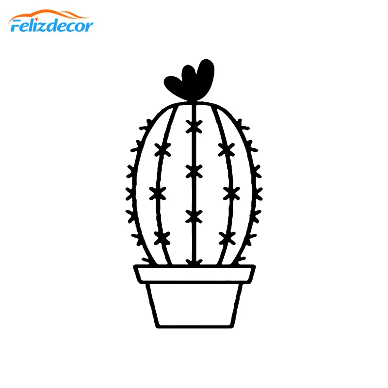 15cm Tall Cactus Pattern Vinyl Decal Car Sticker Art Decor Waterproof