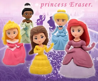 

Freeshipping Hot Recommending Eraser Hollywood Cartoon Star Eraser Set Princess Eraser Girl Style Eraser Set