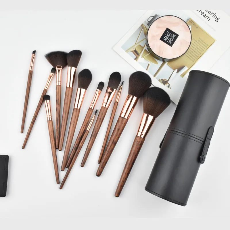 

Microcrystalline filament brush Cosmetic Brush Suit Blush Eye shadow Eyeliner Eyebrow brush Professional cosmetic tool 12 pcs