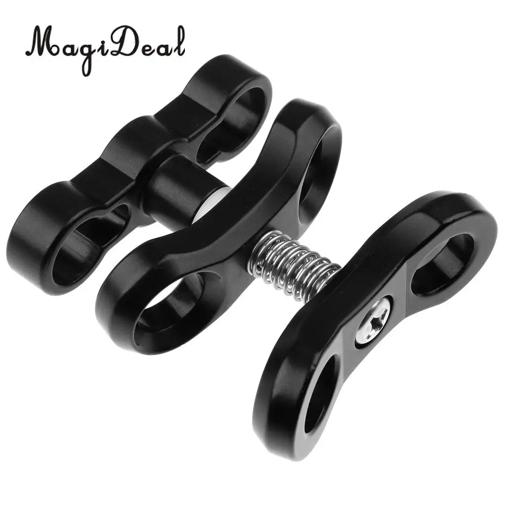 MagiDeal Aluminum Alloy Diving Light Clip Arm Clamp Mount Ball Base Adapter for Underwater Camera Swimming Scuba Snorkeling Acce