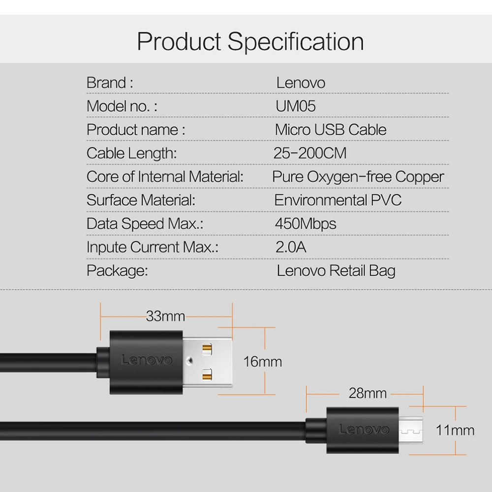 Lenovo Micro USB кабель для lenovo Xiaomi Быстрая зарядка USB кабель для передачи данных Android Microusb кабель для зарядки мобильного телефона