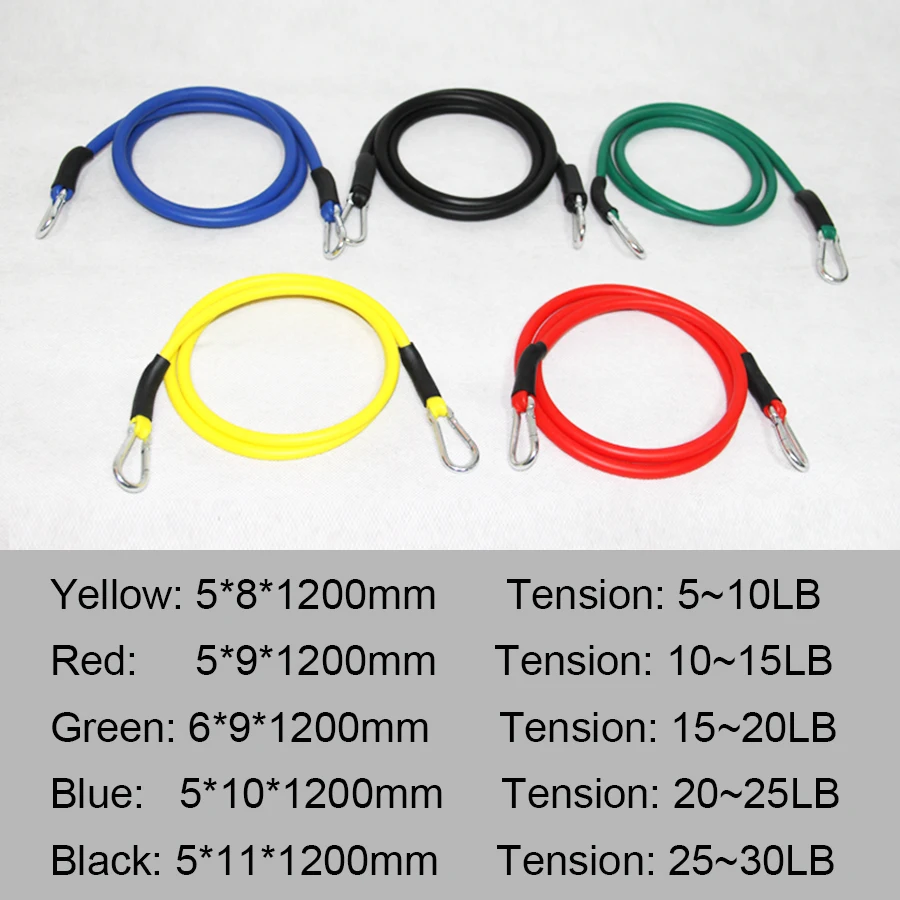 Прямые продажи с фабрики,, 12 шт./лот, 12 штук в упаковке, набор мягких эспандеров, латексные Эспандеры, тренировочная веревка для упражнений