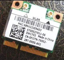 Оптовая продажа Atheros AR9285 AR5B195 DW1702 AR9002WB-1NGCD Половина мини PCIe WLAN BlueTooth3.0 карты для DELL 14R 15R N4010 N5010