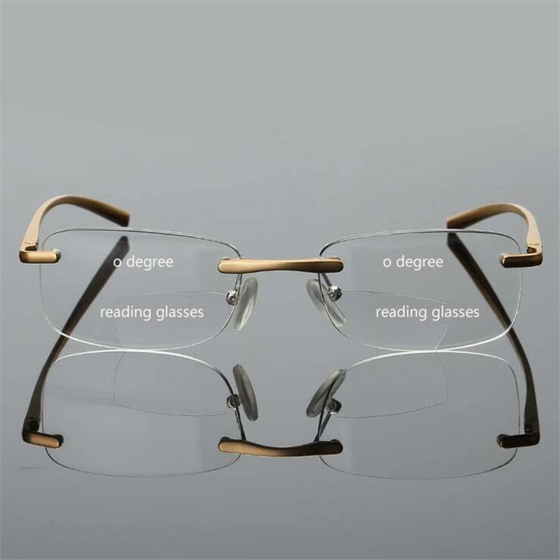 Алюминиевые магния Мультифокальные очки для чтения женские бескаркасные близкие дальний прицел Лупа очки+ 1,0+ 1,5 до+ 4,0