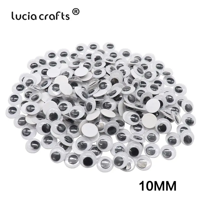 5/7/8/10/12/15/20/25/30/35/40mm plastic wiggly googly eyes for toy accessory (with self-adhesive) K0804 