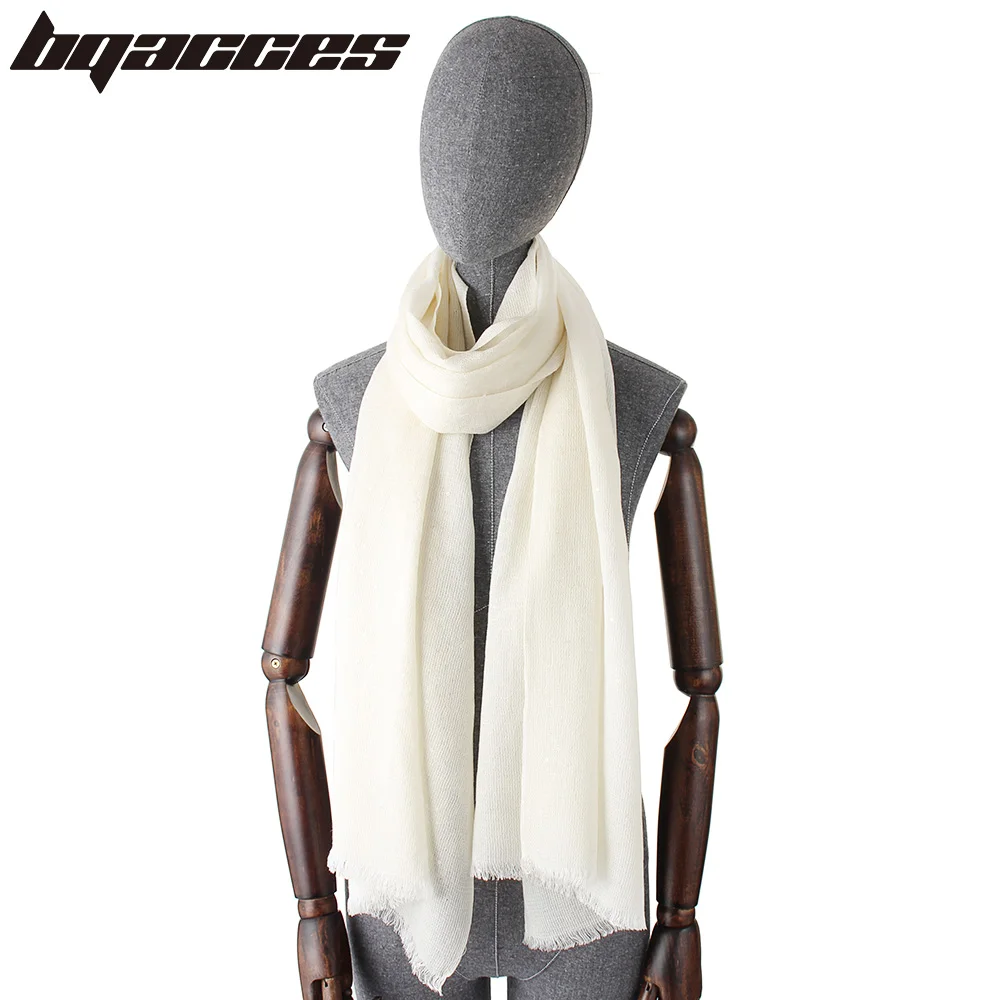 

[BQACCES] Solid Color Plain Natural Wool Scarves with Sequins Embroidery Women Winter Thick Warm Cashmere Scarf Shawl Bufanda