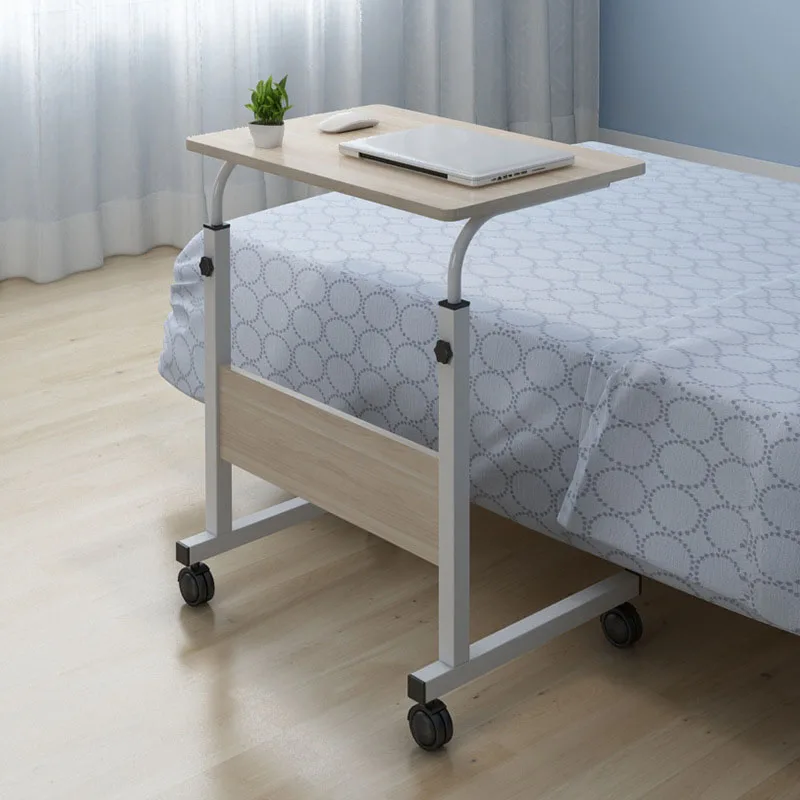 Removable Laptop Table Bed Desk Notebook Stand Table Bedside Sofa Bed Adjustable Portable Computer Desk With Wheels 40*60CM