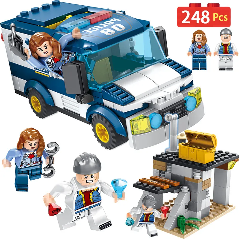 Police Series Hut Buried Treasure Blocks Compatible LegoINGLY Diy