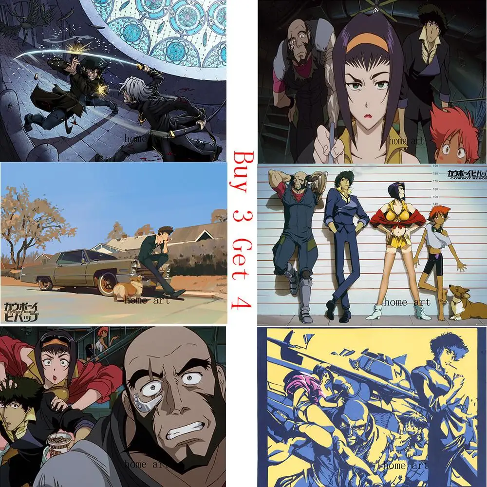 Постер Cowboy bebop с прозрачным изображением наклейки на стену украшение для дома