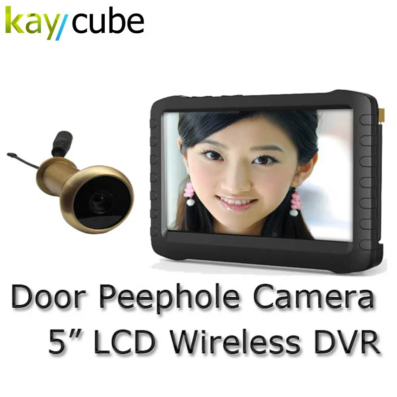5.8G Wireless Door Peephole Camera with DVR receiver No-interference 90 Degree VOA TE850H Motion Detect Recording Monitor 5.8G Wireless Door Peephole Camera with DVR receiver No-interference 90 Degree VOA TE850H Motion Detect Recording Monitor