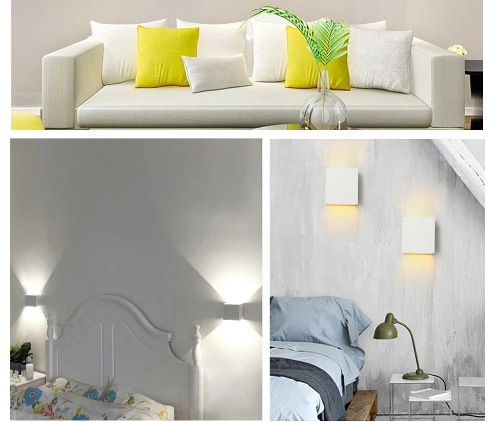 EeeToo Bedroom Wall Night Light Lamp 7W COB Chip LED Night Light Children Indoor Lighting AC 90-265V White Night Lamp for Home (11)