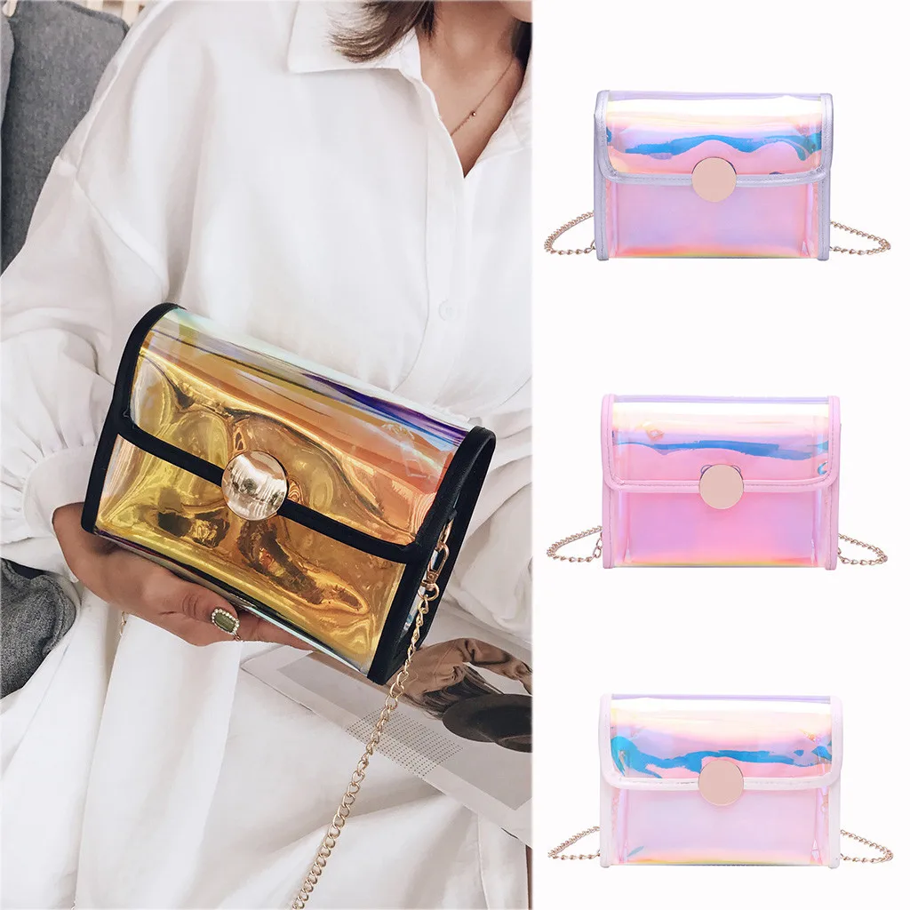 

Women Simple Versatile Shoulder Bag Bright color Tide Chain Messenger Bag Fashion Small Square Bag bolsas de mujer#35