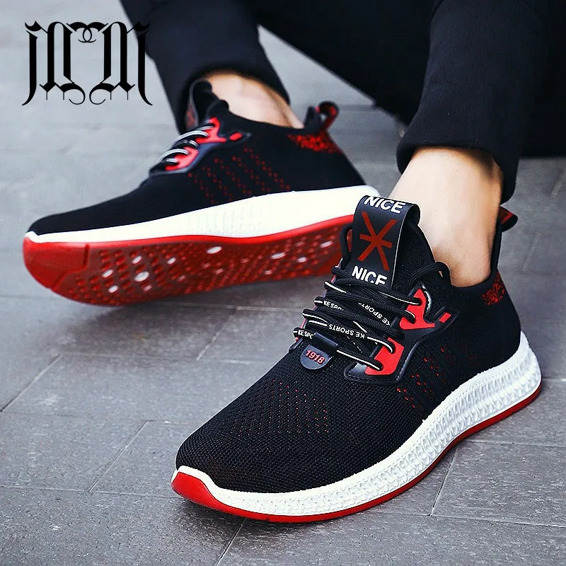 

MUMUELI Black Red Mesh Breathable Summer Adult High Quality Men Shoes Designer 2019 Fashion Luxury Brand Casual Sneakers M1831