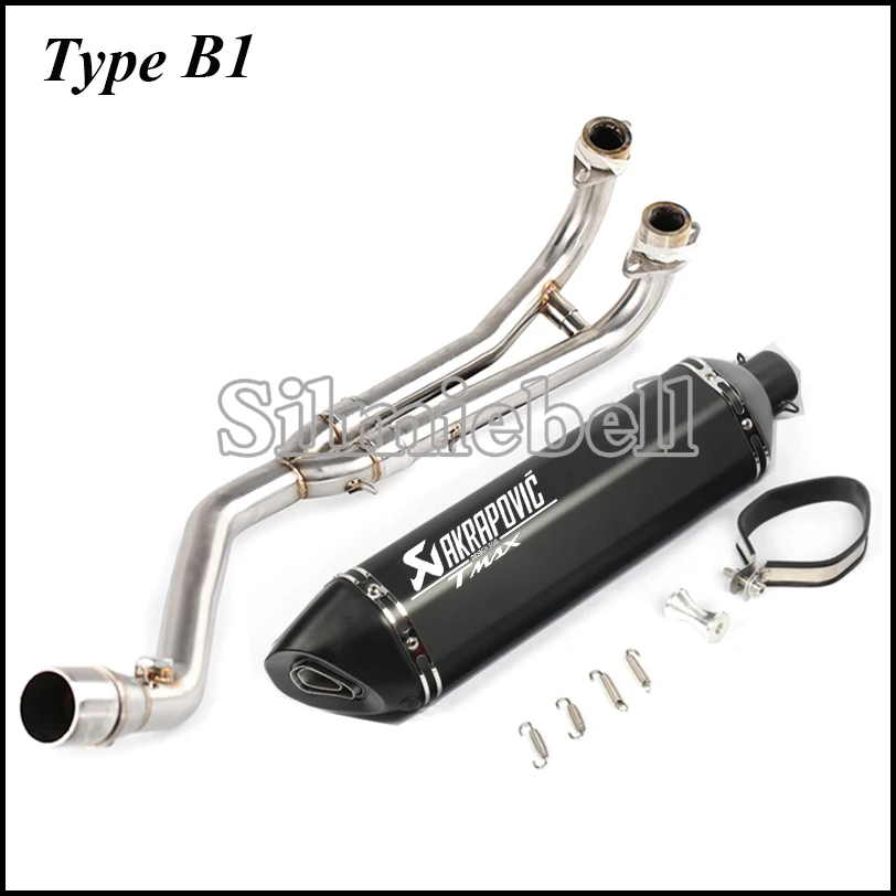 T-MAX 530 akrapovic выхлопной мотоцикл T MAX 530 Escape slip on link pipe для Yamaha TMAX 530 TMAX 500 TMAX530 TMAX500 2008 - Цвет: Type B1