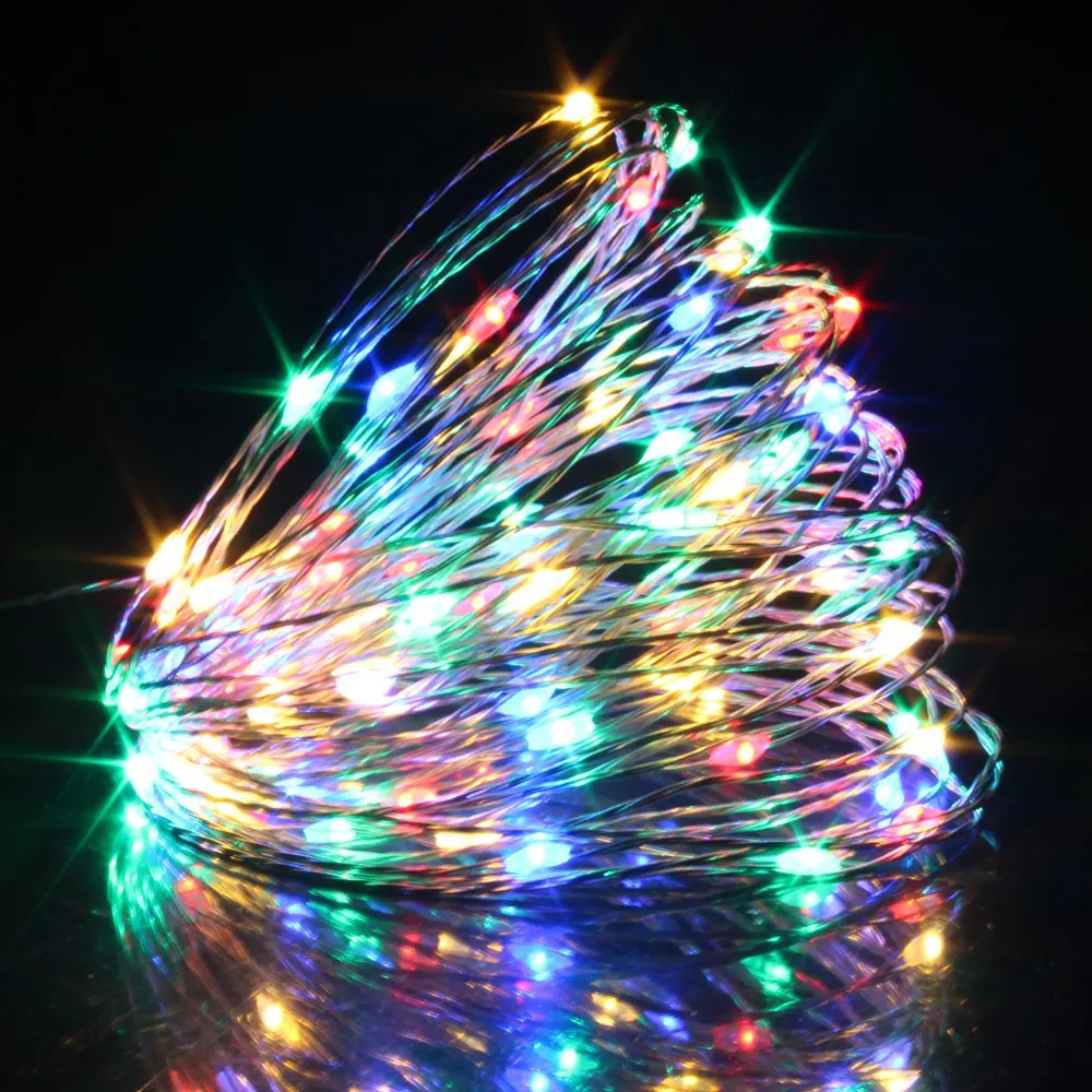 

10M 33FT 100Led 3*AA Battery Powered Mini LED Copper Wire Fairy String Light For Garland Bedroom Party Wedding Decoration