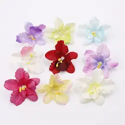 10 pcsOrchid модные Искусственные цветы DIY искусственная Орхидея-бабочка шелковый букет фаленопсис Свадебные украшения дома