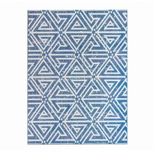 Северная Европа простой синий и белый треугольная геометрическая модель моющийся нескользящий безволосый ковер для гостиной спальни ковер