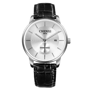 

Fashion Chenxi Brand Quartz Watch Lovers Watches Women Men Couple Dress Genuine Leather Calendar Wristwatches Casual Gift 067a