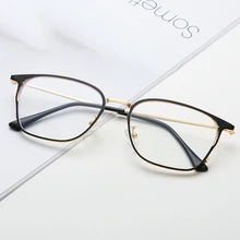 Новая мода оправа типа анти-синие очки Металл личность зубчатое кольцо плоское зеркало может быть оснащен близорукостью очки рамки