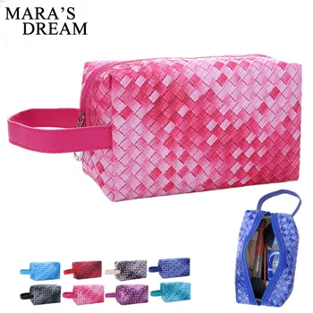 

Mara's Dream 2019 Women's New Portable Storage Bag Mini Fashion Gradient Travel Portable Woven Square Dress Bag