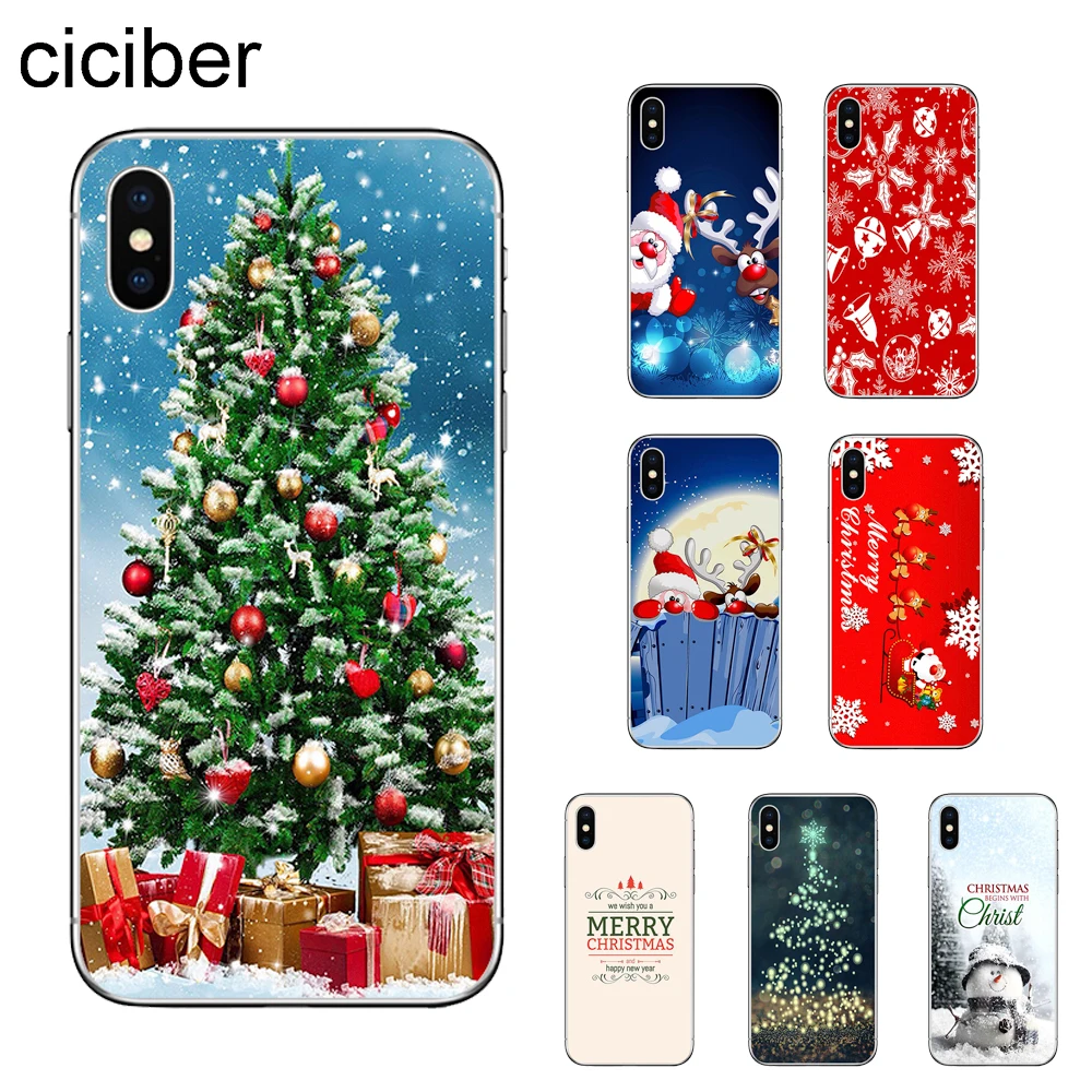 

ciciber Deer Merry Christmas Cover For Apple iPhone 11 Pro Max X XR XS MAX 7 8 6 6s Plus 5 5S SE Phone Cases Soft TPU Funda Capa