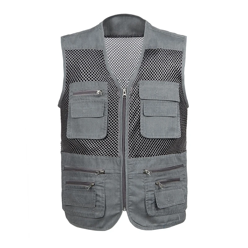 4XL Summer Thin Mesh Breathable Fast Dry Vest Men Outdoor Hiking