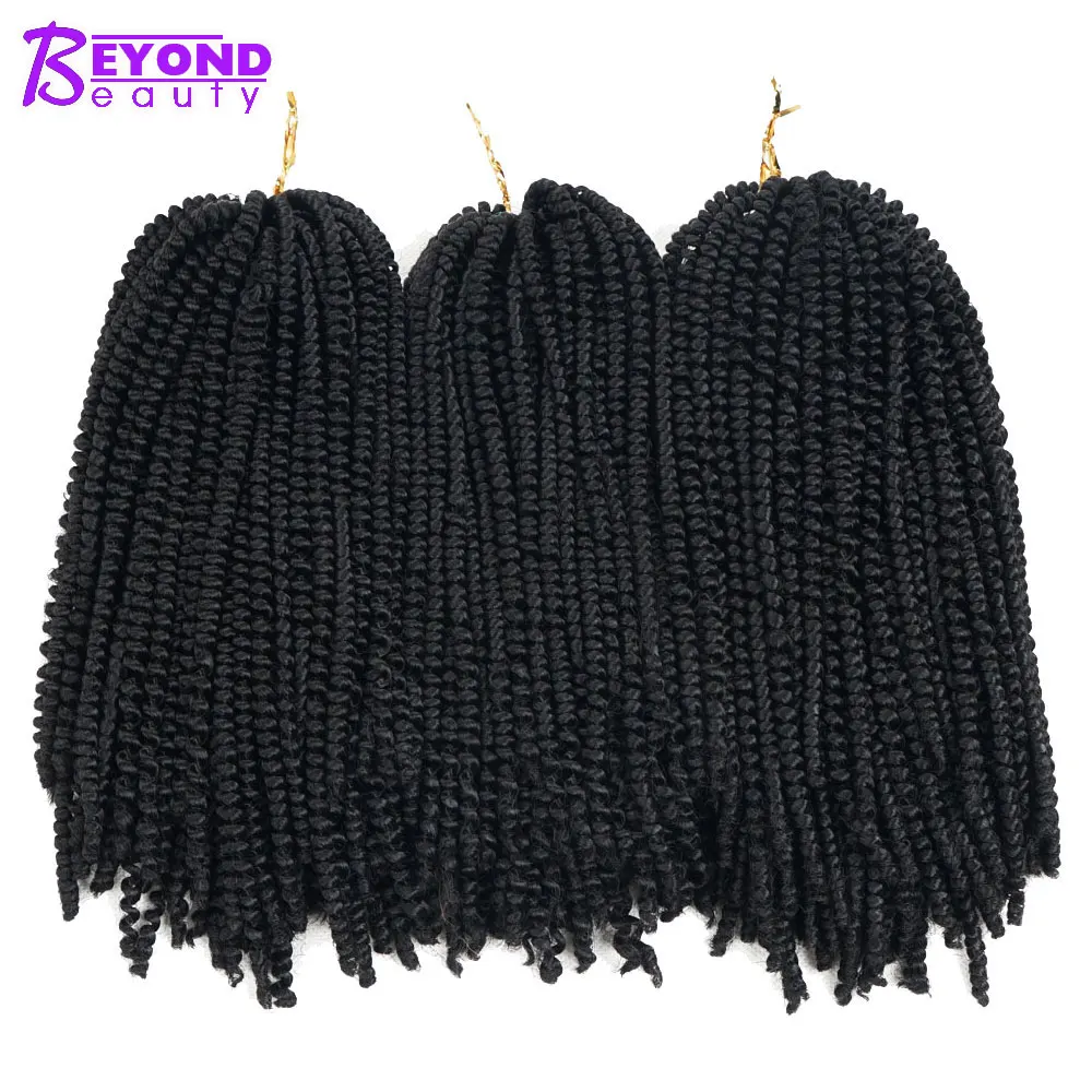 8 дюймов 50 прядей Nubian Twist крючком косички короткие синтетические Весна Freetress