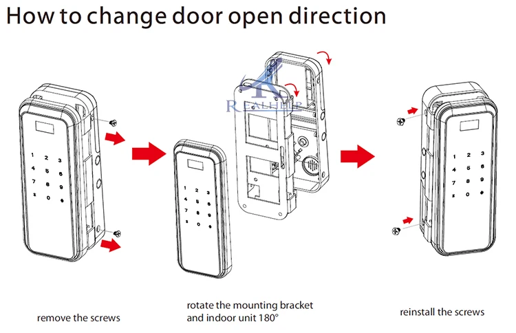 Отпечатков пальцев Дверной замок остекление Smart Remote дверной звонок с сенсорным экраном офис для стекло биометрический замок на дверь