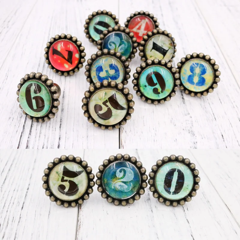 World Popular Retro Metal Handles Glass Cover Digital Alphabet Single Hole Knobs for Drawer Kitchen Cabinet Wardrobe with Screw World Popular Retro Metal Handles Glass Cover Digital Alphabet Single Hole Knobs for Drawer Kitchen Cabinet Wardrobe with Screw