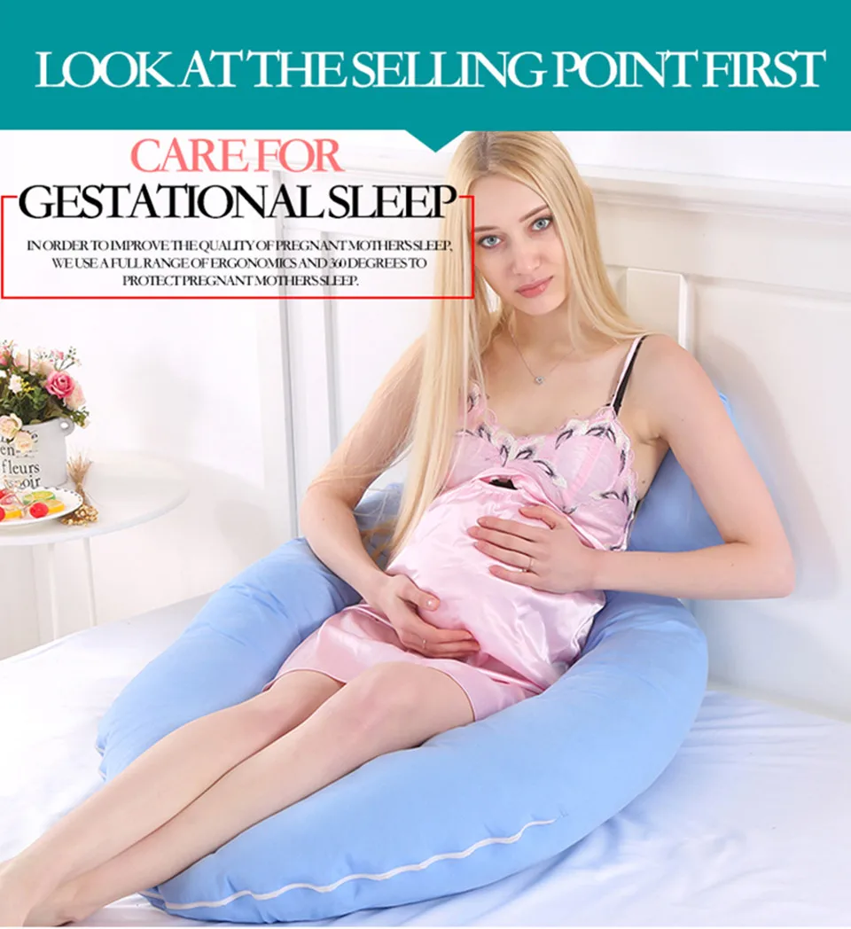 Bedding Pillows U Shape Pregnancy Pillow Full Body Maternity Pillow Comfort Sleeping Support Pillow For Pregnant Women Body     _04_