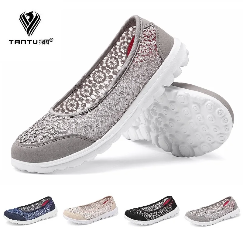 

TANTU Brand Super Cheap Women 5 Colors Lace Round toe female /Ladies /Girl Flats Shoes Loafers Hollow out Shoes