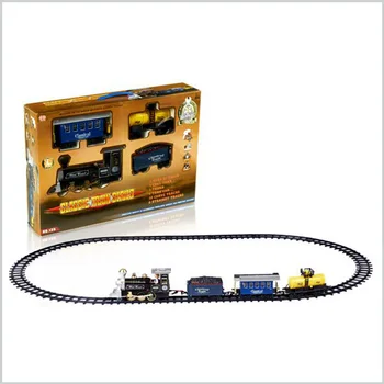 

Electric Smoke Lighting Music Simulation Track Train Children Puzzle Toys Suit Christmas Gift For Children