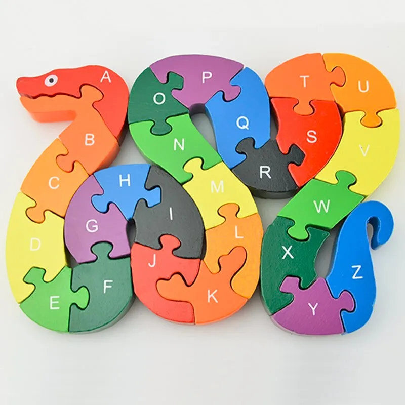 

Educational Puzzles Toy Brain Game Kids Winding Snake Wooden Baby Toys Wood Kids 3d Puzzle Wood Brinquedo Madeira