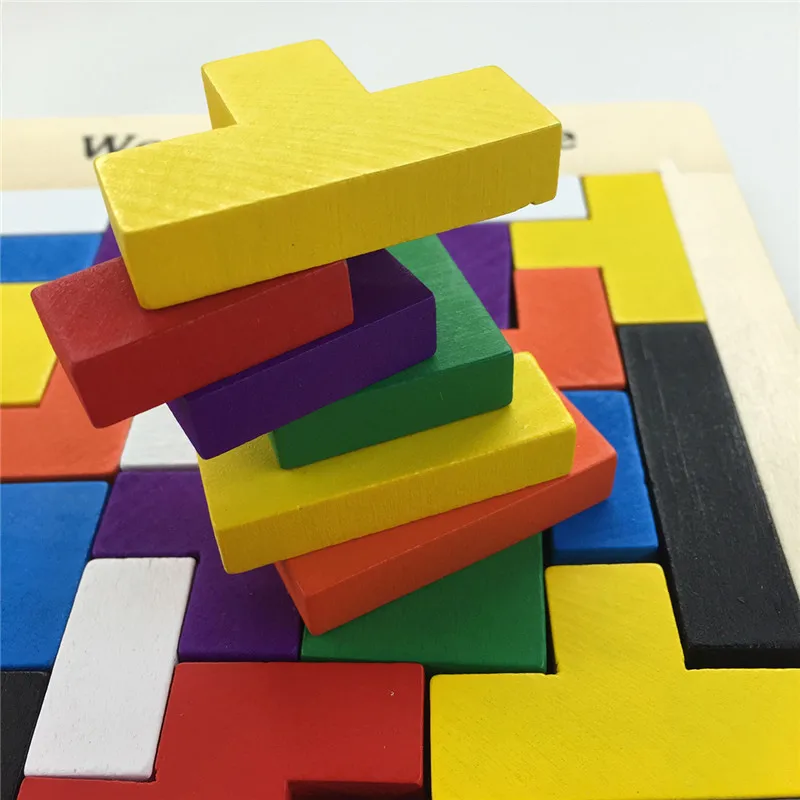 Головоломка пазл для Тренировки Мозга тетрис игра развивающий ребенок детские игрушки деревянная таграмма/головоломка